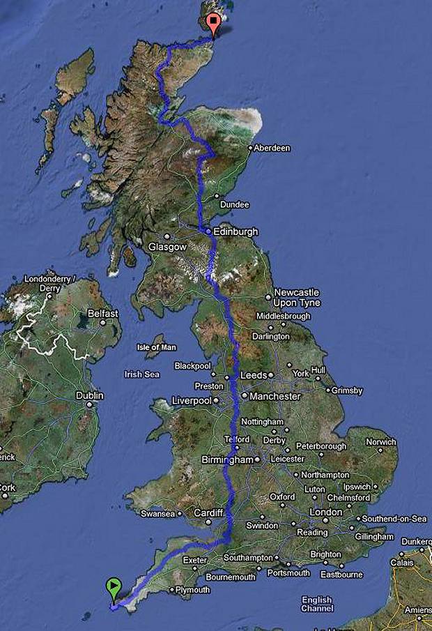 Lejog route