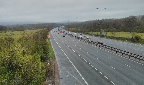 M25 in Surrey